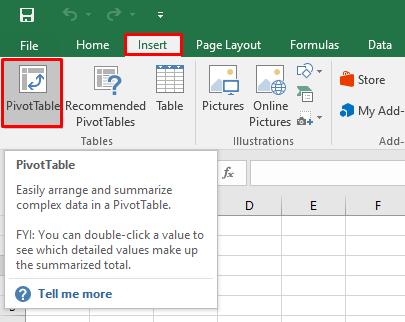 PivotTable trong Excel