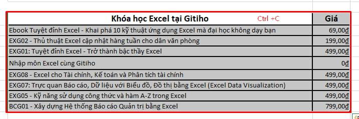 Chọn phạm vi để tham chiếu