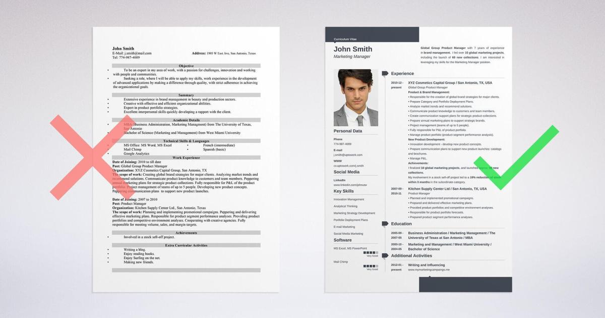 Sắp xếp bố cục trong CV