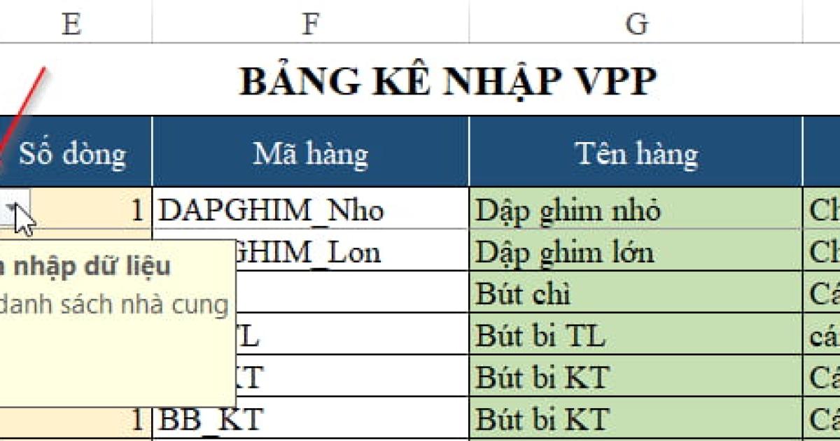 Sử dụng công thức tính toán trong quản lý văn phòng phẩm