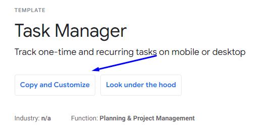 nhấn Copy and Customize
