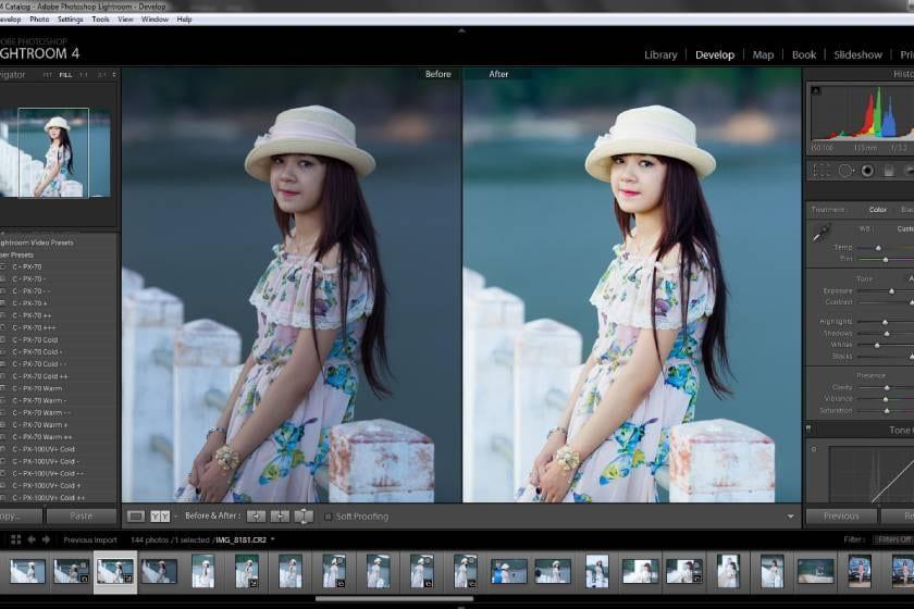 Sử dụng thanh trượt phơi sáng Adobe Photoshop Lightroom