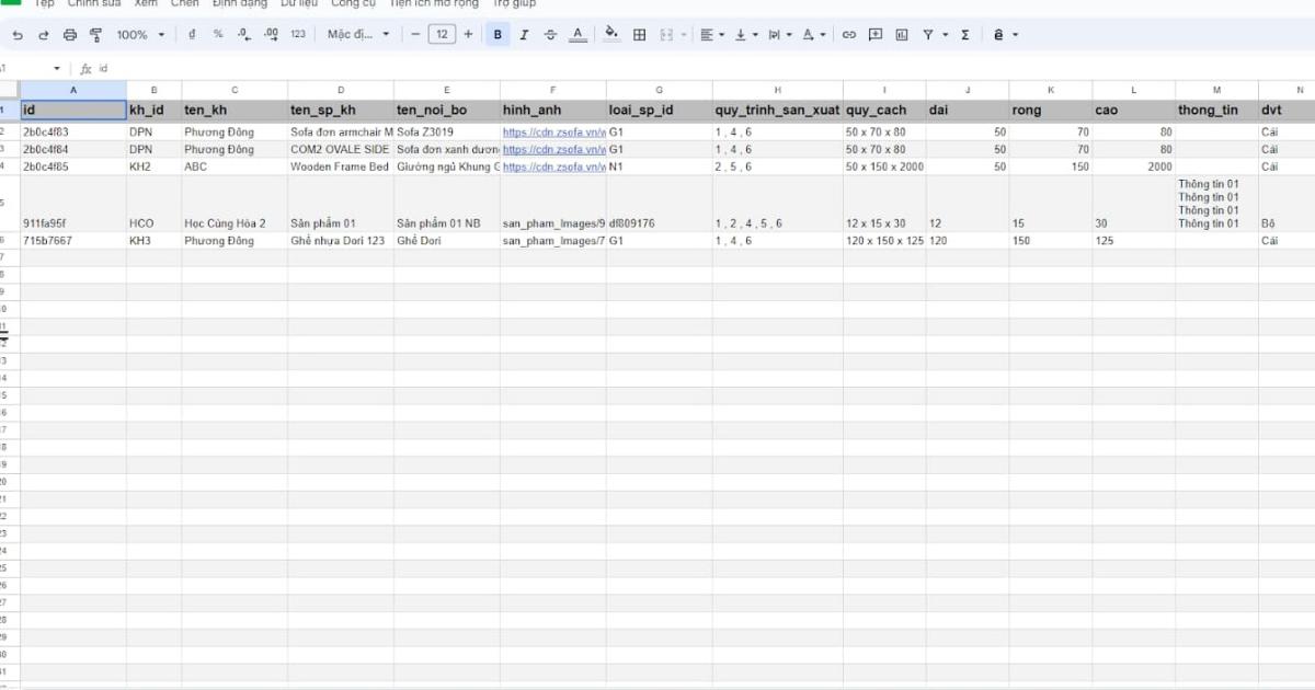 Bảng dữ liệu (table)