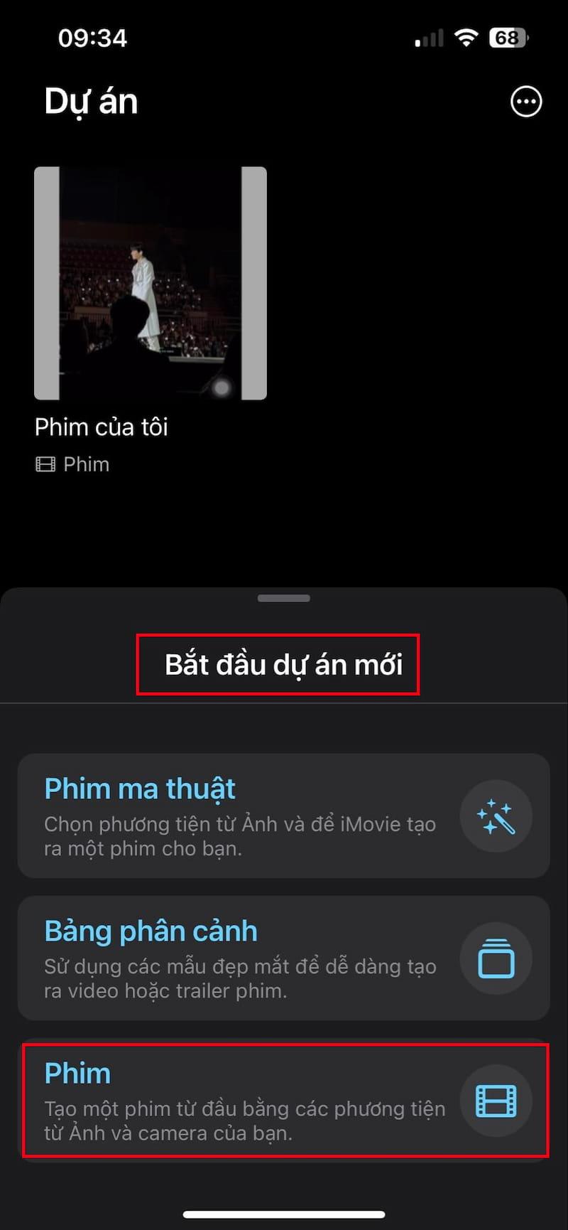 Tách âm thanh ra khỏi video trên iPhone bằng iMovie 1