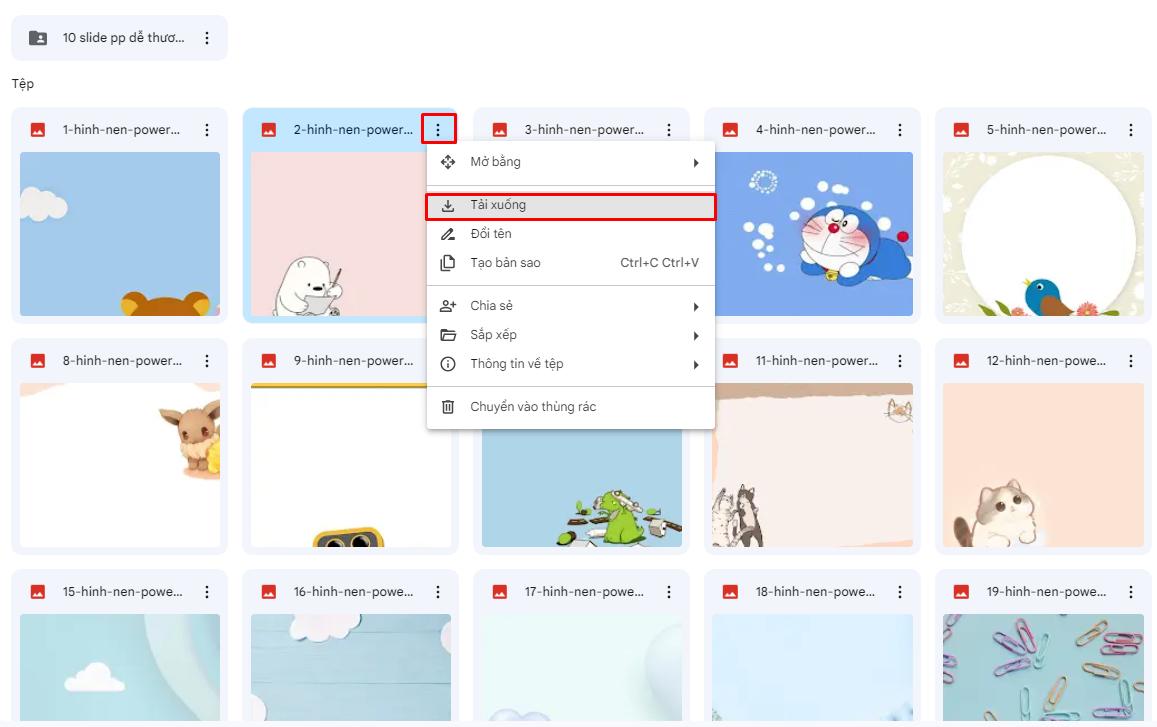 Tải hình nền dễ thương trên drive về máy tính