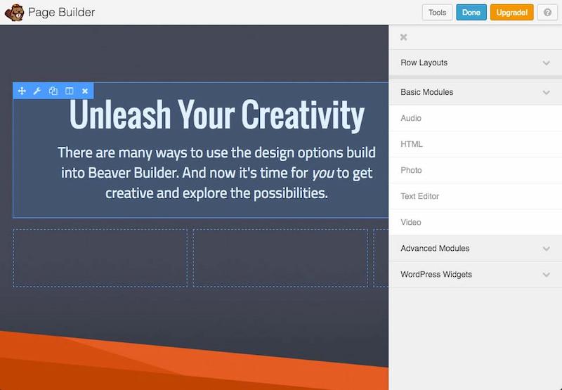 trình tạo trang kéo và thả plugin Beaver Builder