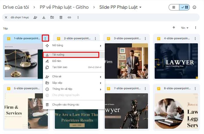 Cách tải 10 mẫu slide pháp luật