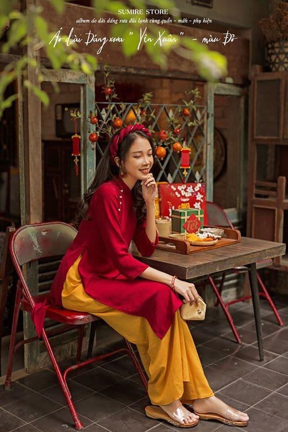 40+ cách tạo dáng chụp hình tết với áo dài cách tân đẹp lạ