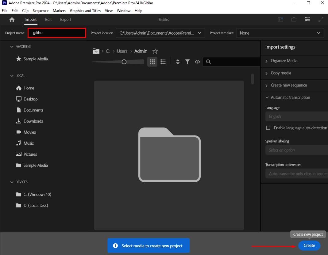 Cách chèn ảnh vào Adobe Premiere 2