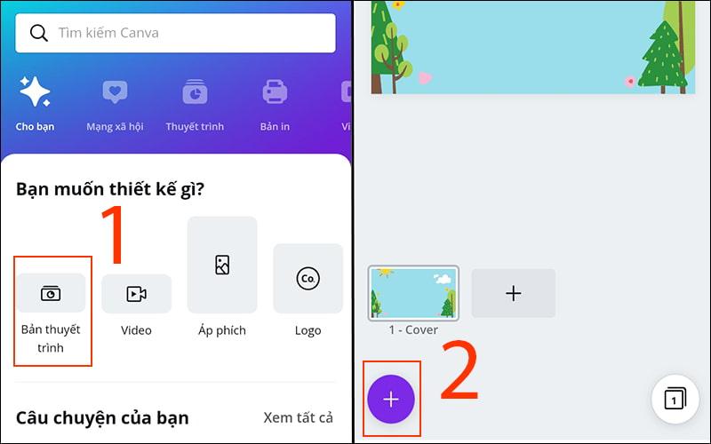 Tạo một mẫu thiết kế mới trên ứng dụng
