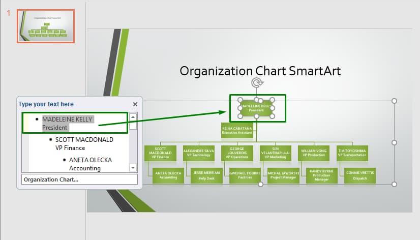 Tạo sơ đồ tổ chức với các mẫu có sẵn trong Powerpoint 3
