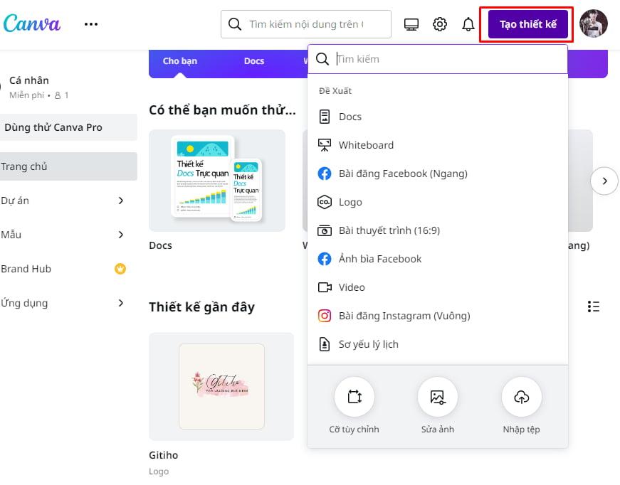 Tạo thiết kế ghép mới
