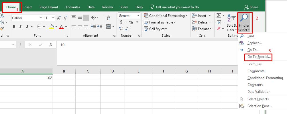 Thao tác ẩn các dòng chứa ô trống