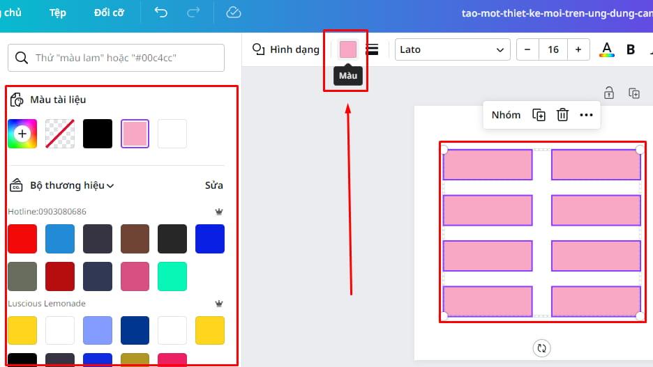 Thay đổi màu nền của bảng