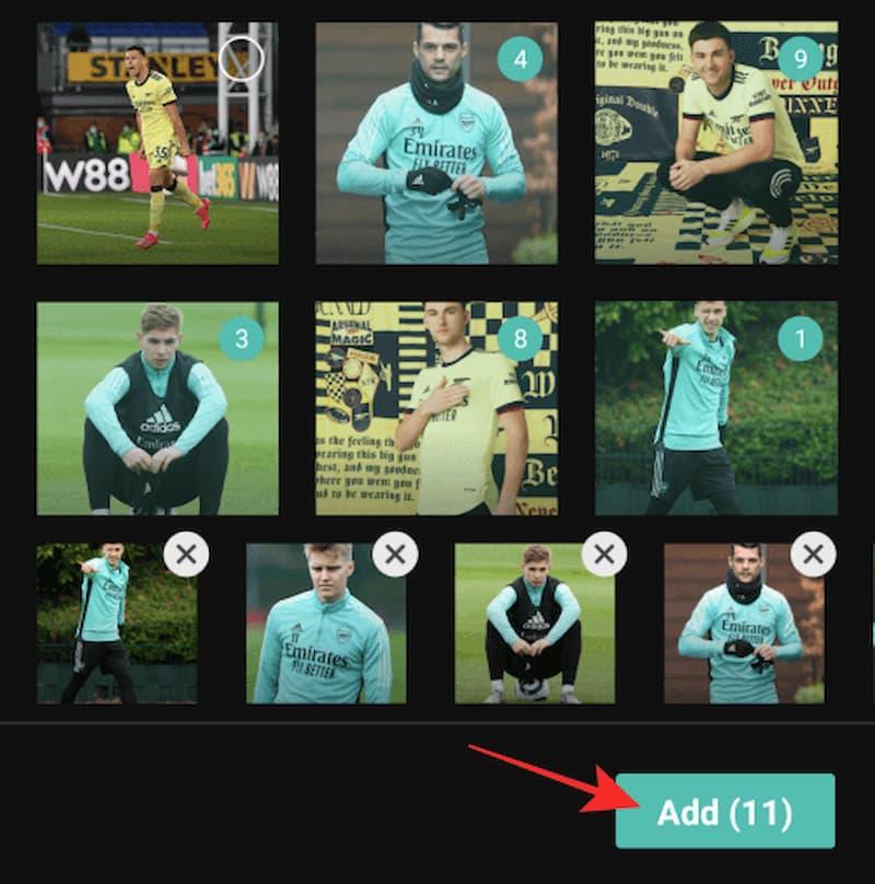 Thêm các bức ảnh vào video ghép trên Capcut