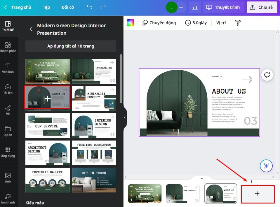 Thêm một trang slide mới