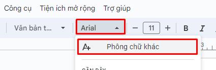 Thêm các phông chữ khác vào Google Docs