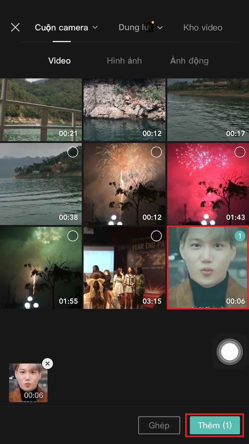 Thêm video cần xóa nền trên Capcut