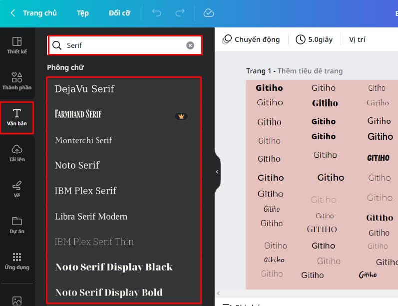 Thủ thuật tìm kiếm phông chữ đẹp trên Canva