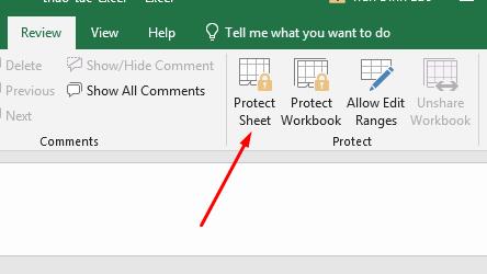 Tính năng bảo vệ trên Excel