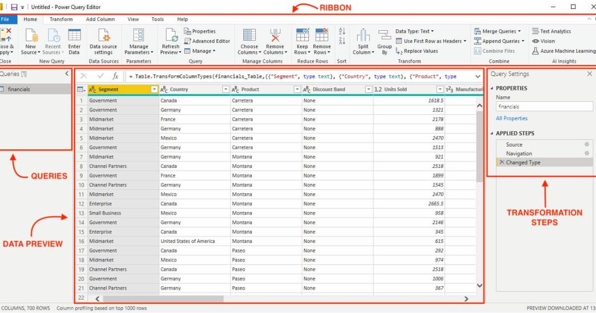 Trình soạn thảo Power Query