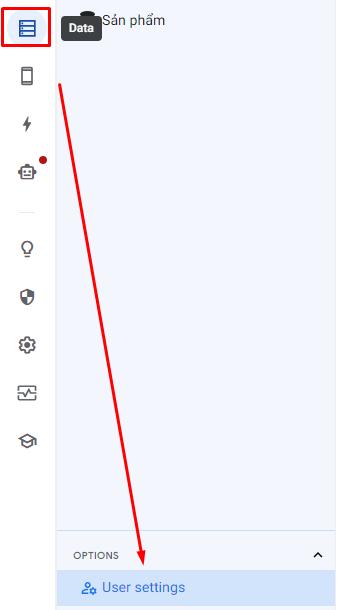 Cài đặt người dùng User settings