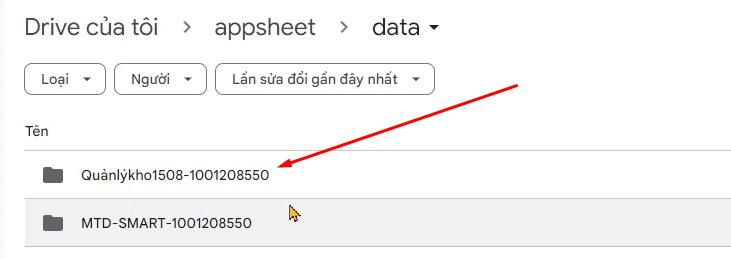 Tạo ứng dụng  quản lý kho bằng Google Appsheet
