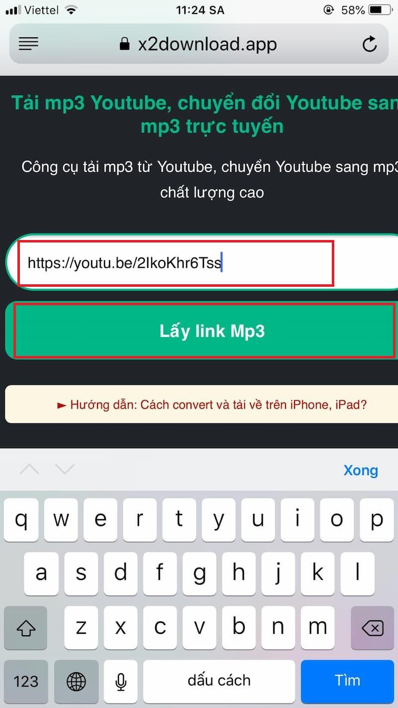 Vào website chuyển video thành mp3