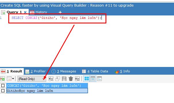 ví dụ hàm CONCAT trong SQL 1