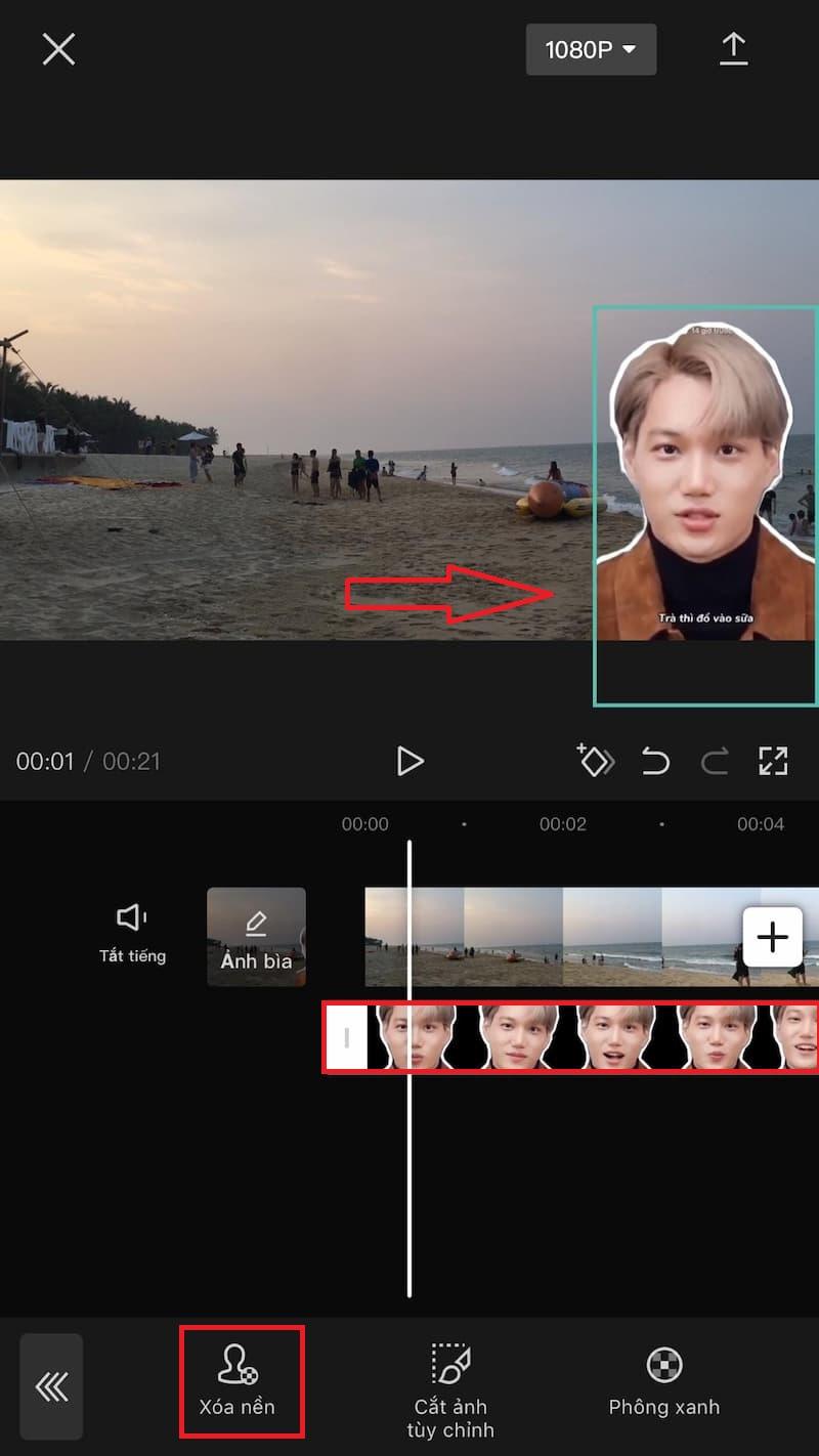 Xóa nền và ghép nền mới cho video