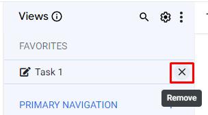 Xóa chế độ xem khỏi mục ưa thích