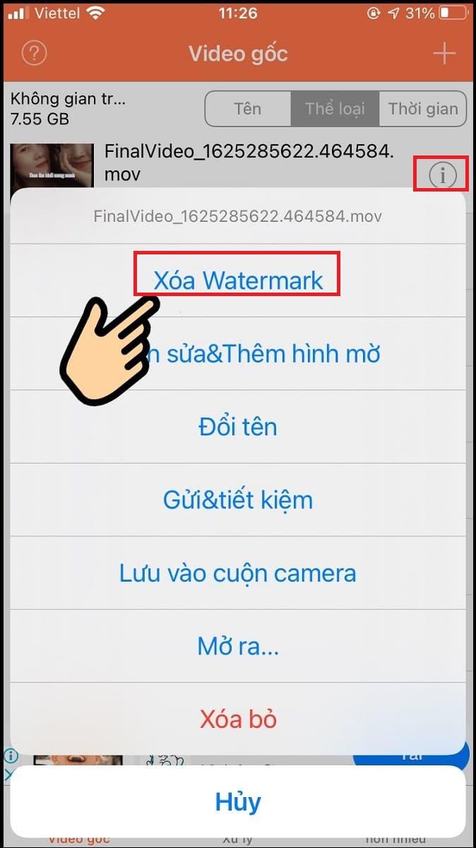 Xóa Watermark