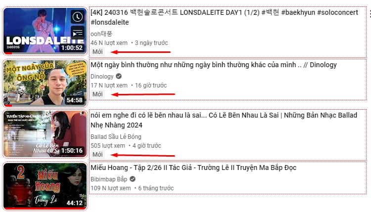 Yếu tố gần đây trong SEO Youtube