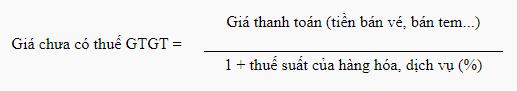 Phương pháp tính thuế giá trị gia tăng
