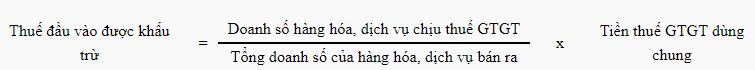 Nguyên tắc Khấu trừ thuế giá trị gia tăng đầu vào