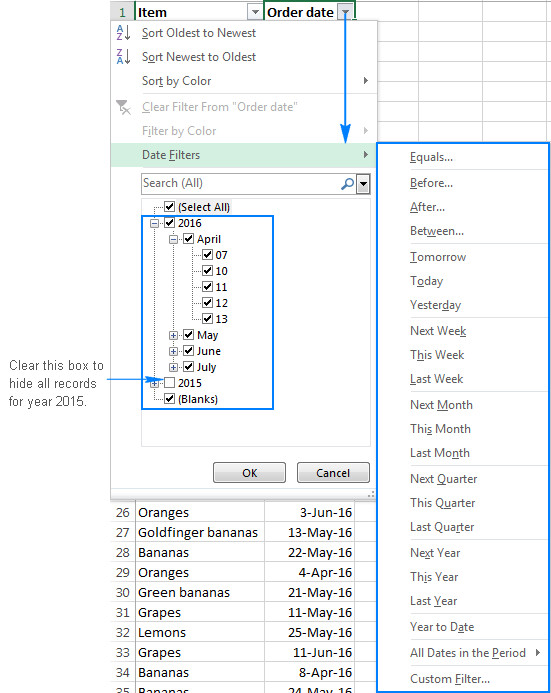 Hướng dẫn cách sử dụng bộ lọc dữ liệu Filter trong Excel