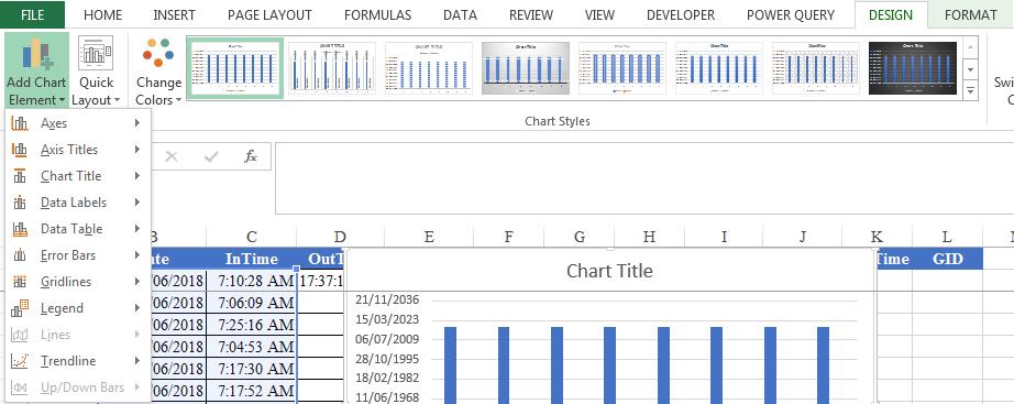 Thêm các thành phần cho biểu đồ