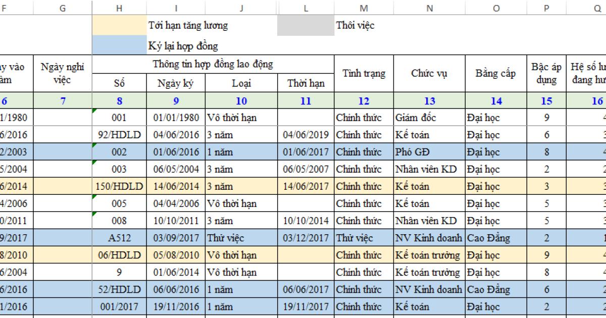 Các bước hoàn chỉnh để tự tay lập báo cáo chi tiết nhân sự trên Excel
