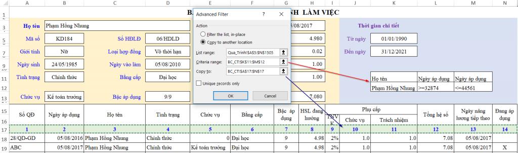 Các bước hoàn chỉnh để tự tay lập báo cáo chi tiết nhân sự trên Excel