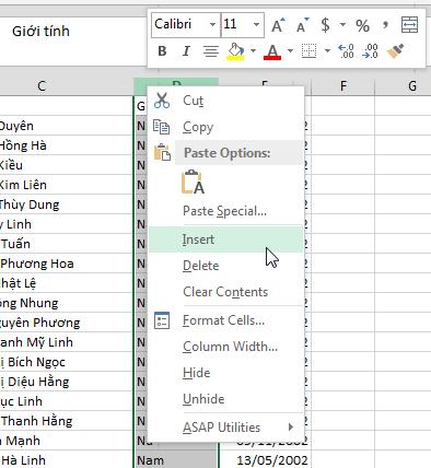 Các bước để tạo danh sách quản lý dễ dàng nhất trong Excel