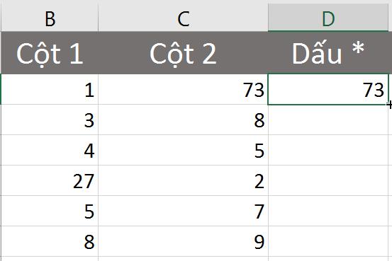 Nhân hai cột