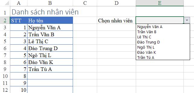 danh sach tu dong mo rong khi them noi dung