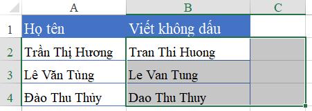 Hướng dẫn chi tiết cách chuyển Tiếng Việt có dấu thành không dấu trên Excel
