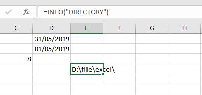 Hướng dẫn lấy thông tin với hàm INFO trong Excel