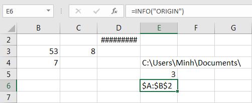 Hướng dẫn lấy thông tin với hàm INFO trong Excel
