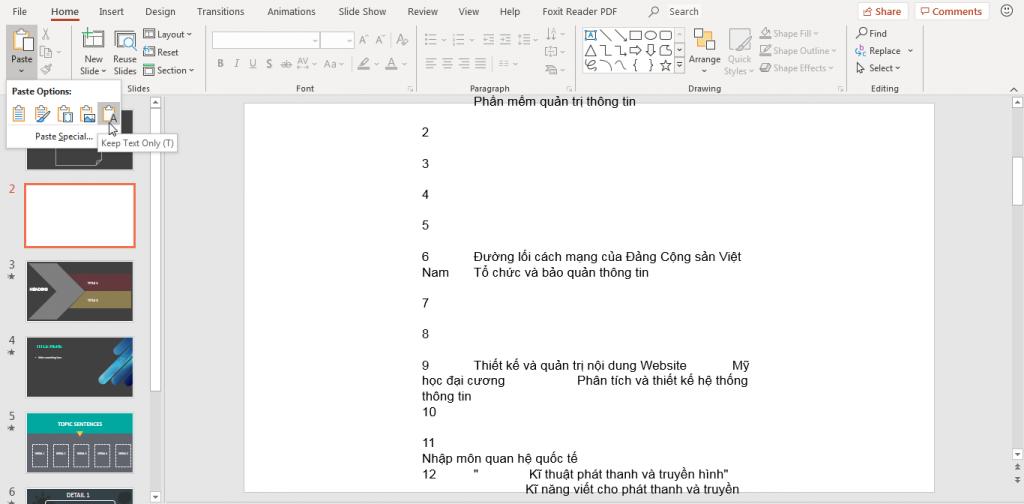 Hướng dẫn cách chèn bảng tính Excel vào trong PowerPoint