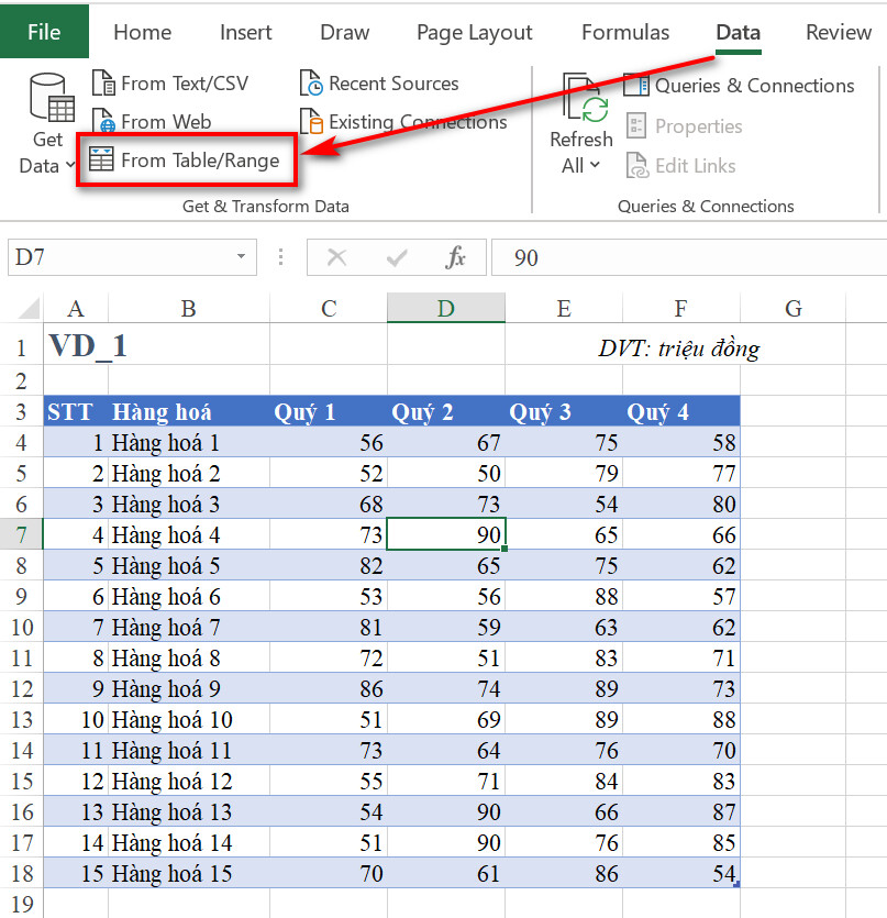 Chuẩn hoá dữ liệu đơn giản trên Excel bằng Power Query