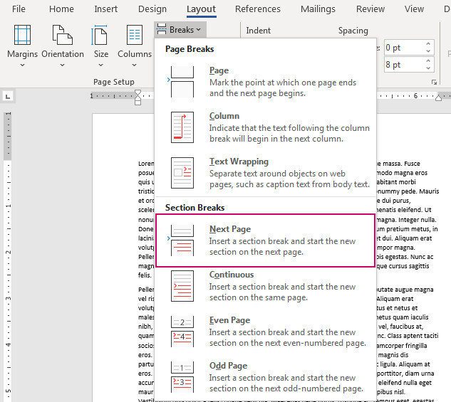 How to number pages from any page 1