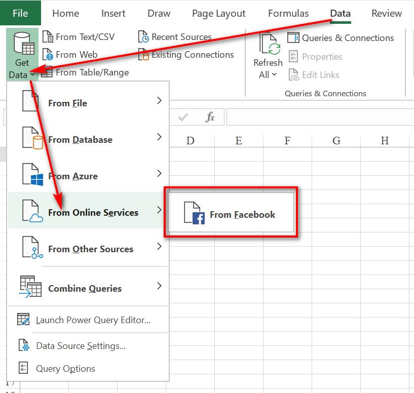 Lấy dữ liệu trên trang Facebook cá nhân vào Excel với Power Query