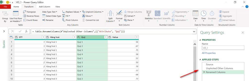 Chuẩn hoá dữ liệu đơn giản trên Excel bằng Power Query